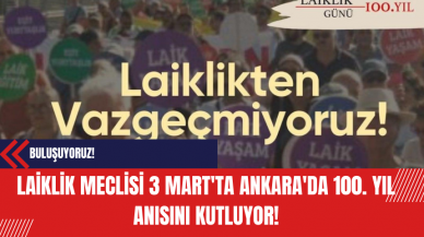 Laiklik Meclisi 3 Mart'ta Ankara'da 100. Yıl Anısını Kutluyor!