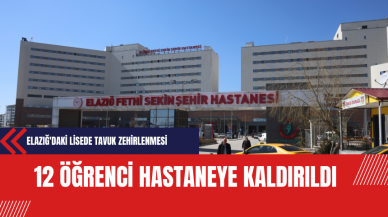 Elazığ'daki Lisede Tavuk Zehirlenmesi: 12 Öğrenci Hastaneye Kaldırıldı