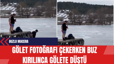 Buzlu Macera: Gölet Fotoğrafı Çekerken Buz Kırılınca Gölete Düştü