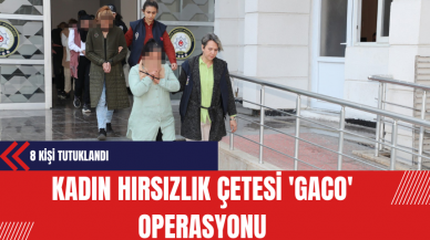 Kadın Hırsızlık Çetesi 'Gaco' Operasyonu: 8 Kişi Tutuklandı