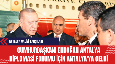 Cumhurbaşkanı Erdoğan Antalya Diplomasi Forumu İçin Antalya'ya Geldi