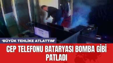 Cep telefonu bataryası bomba gibi patladı