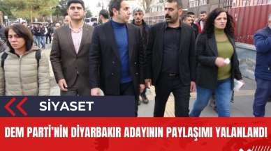 DEM Parti'nin Diyarbakır adayının paylaşımı yalanlandı