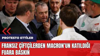 Fransız çiftçilerden Macron'un katıldığı fuara baskın