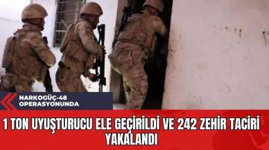 Narkogüç-48 Operasyonunda 1 Ton Uy*şturucu Ele Geçirildi ve 242 Zehir Taciri Yakalandı