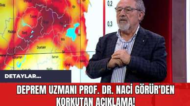 Deprem Uzmanı Prof. Dr. Naci Görür'den Korkutan Açıklama!