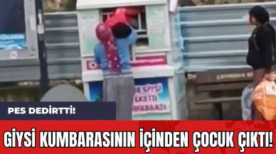 Giysi Kumbarasının İçinden Çocuk Çıktı! Pes Dedirtti!