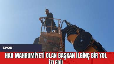 Hak Mahrumiyeti Olan Başkan İlginç Bir Yol İzledi!