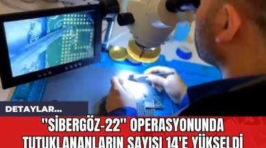 "Sibergöz-22" Operasyonunda Tutuklananların Sayısı 14'e Yükseldi