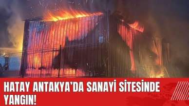 Hatay Antakya'da sanayi sitesinde yangın!