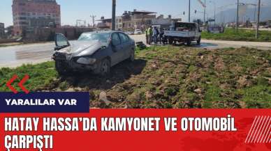 Hatay Hassa'da kamyonet ve otomobil çarpıştı