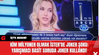 Kim Milyoner Olmak İster’de Joker Şoku: Yarışmacı Basit Soruda Joker Kullandı!