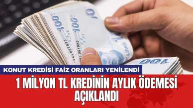 Konut kredisi faiz oranları yenilendi: 1 Milyon TL kredinin aylık ödemesi açıklandı