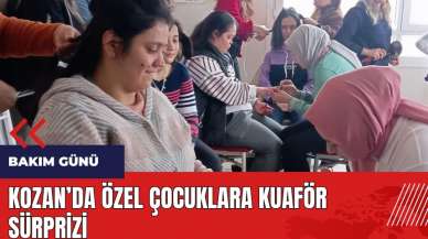 Kozan'da özel çocuklara kuaför sürprizi