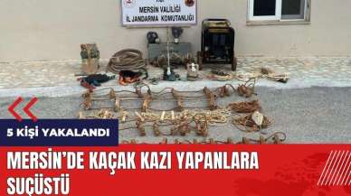 Mersin'de kaçak kazı yapanlara suçüstü