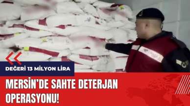 Mersin'de sahte deterjan operasyonu! Değeri 13 milyon lira