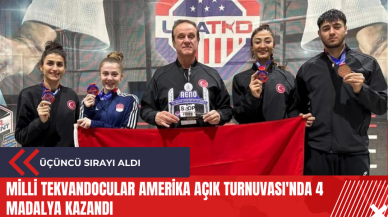 Milli tekvandocular Amerika Açık Turnuvası'nda 4 madalya kazandı