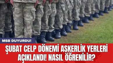 MSB duyurdu! Şubat celp dönemi askerlik yerleri açıklandı! Nasıl öğrenilir?