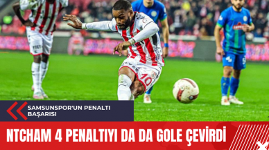 Samsunspor'un penaltı başarısı: Ntcham 4 penaltıyı da da gole çevirdi