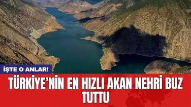 Türkiye’nin en hızlı akan nehri buz tuttu