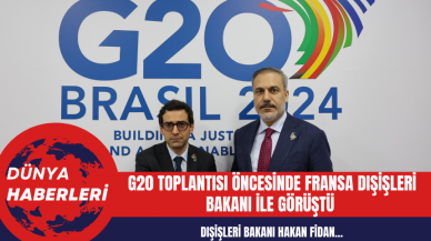 Hakan Fidan G20 Toplantısı Öncesinde Fransa Dışişleri Bakanı ile Görüştü