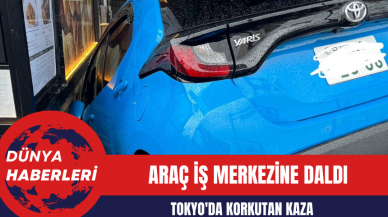 Tokyo'da Korkutan Kaza: Araç İş Merkezine Daldı