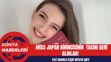 Miss Japan birincisinin Tacını geri aldılar!