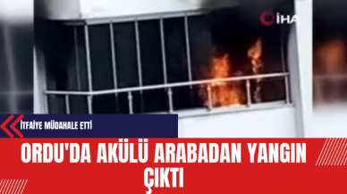 Ordu'da Akülü Arabadan Yangın Çıktı