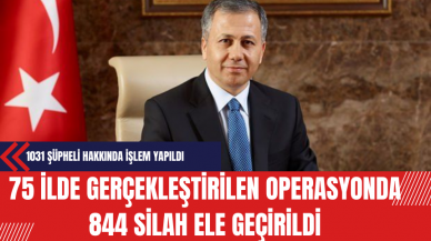 75 İlde Gerçekleştirilen Operasyonda 844 Silah Ele Geçirildi 1031 Şüpheli Hakkında İşlem Yapıldı