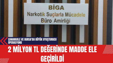 Çanakkale ve Bursa'da Büyük Uy*şturucu Operasyonu: 2 Milyon TL Değerinde Madde Ele Geçirildi