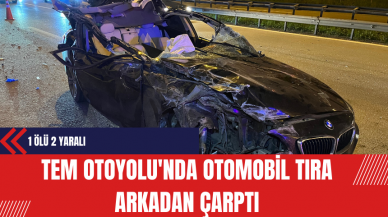 TEM Otoyolu'nda Otomobil Tıra Arkadan Çarptı: 1 Ölü 2 Yaralı