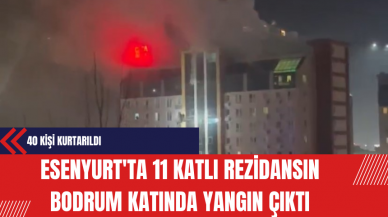 Esenyurt'ta 11 Katlı Rezidansın Bodrum Katında Yangın Çıktı: 40 Kişi Kurtarıldı