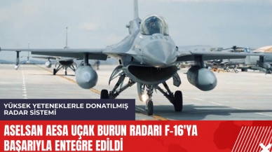 ASELSAN AESA Uçak Burun Radarı F-16'ya başarıyla entegre edildi