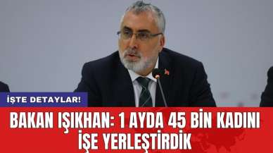 Bakan Işıkhan: 1 ayda 45 bin kadını işe yerleştirdik