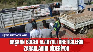 Başkan Böcek Alanyalı üreticilerin zararlarını gideriyor