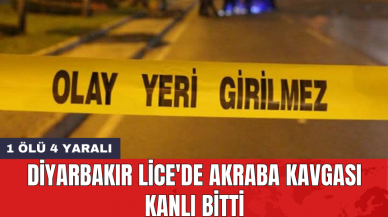 Diyarbakır Lice'de akraba kavgası kanlı bitti: 1 öl* 4 yaralı