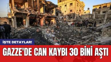 Gazze'de can kaybı 30 bini aştı