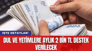 Dul ve yetimlere aylık 2 bin TL destek verilecek