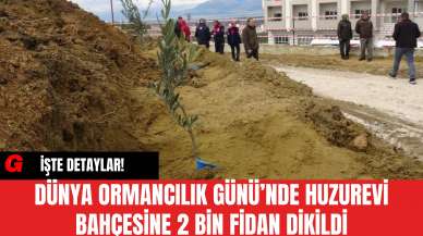 Dünya Ormancılık Günü’nde huzurevi bahçesine 2 bin fidan dikildi