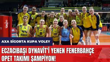 Eczacıbaşı Dynavit'i yenen Fenerbahçe Opet şampiyon oldu