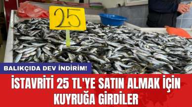 Balıkçıda dev indirim! İstavriti 25 TL'ye satın almak için kuyruğa girdiler