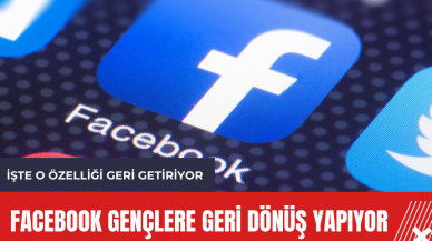 Facebook gençlere geri dönüş yapıyor