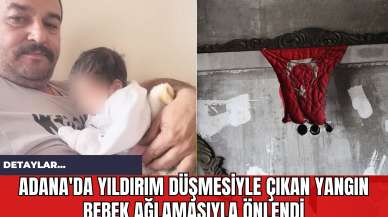 Adana'da Yıldırım Düşmesiyle Çıkan Yangın Bebek Ağlamasıyla Önlendi