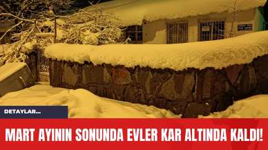 Mart Ayının Sonunda Evler Kar Altında Kaldı!