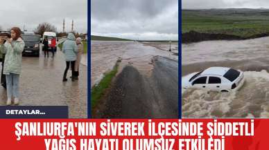 Şanlıurfa'nın Siverek İlçesinde Şiddetli Yağış Hayatı Olumsuz Etkiledi