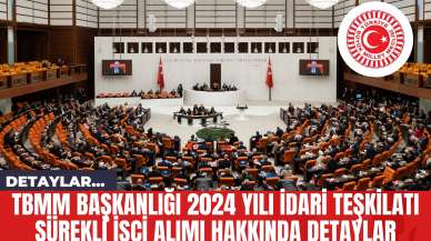 TBMM Başkanlığı 2024 Yılı İdari Teşkilatı Sürekli İşçi Alımı Hakkında Detaylar