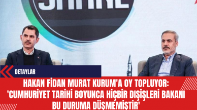 Hakan Fidan Murat Kurum'a Oy Topluyor: 'Cumhuriyet tarihi boyunca hiçbir Dışişleri Bakanı bu duruma düşmemiştir'