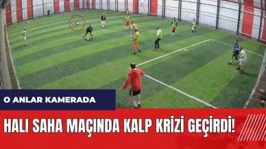 Halı saha maçında kalp krizi geçirdi! O anlar kamerada