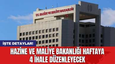 Hazine ve Maliye Bakanlığı haftaya 4 ihale düzenleyecek