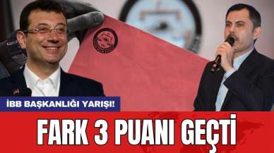 İBB Başkanlığı yarışı! Fark 3 puanı geçti